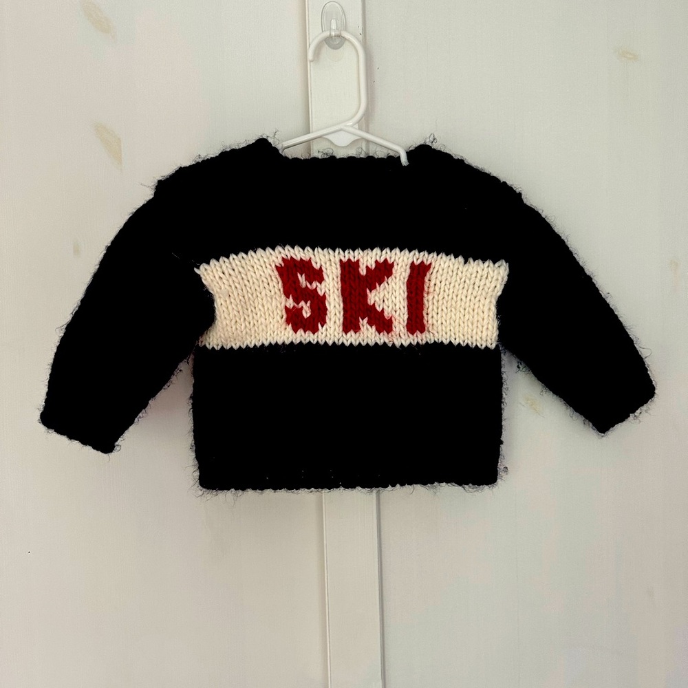 The Blueberry Hill Navy and White 'SKI' Sweater